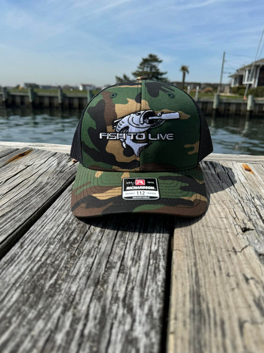 Fish to Live Camo Snapback